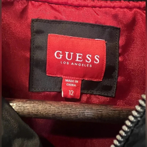 Guess Logo Bomber Jacket Girl/Youth Size 12 - Picture 3 of 3